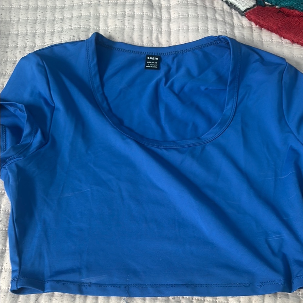 Shein Women's Blue Top